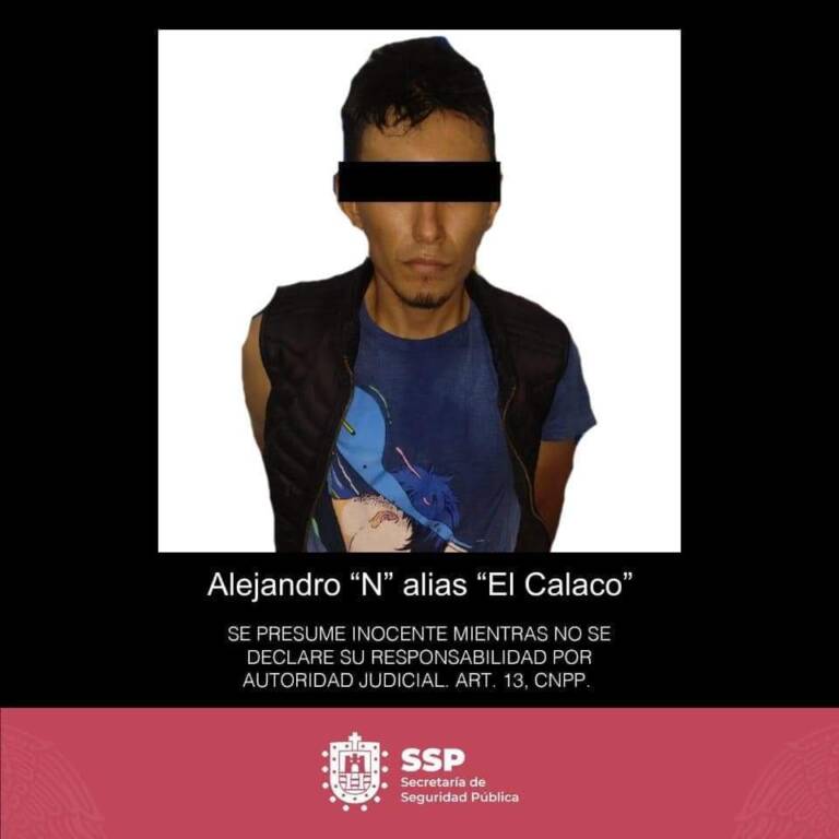 Capturan a “El Calaco” presunto líder delincuencial, en Paso del Macho